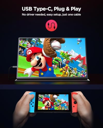 UPERFECT 16" 2K 120Hz Portable Monitor, 2560x1600 Portable Gaming Monitor - size: 16"