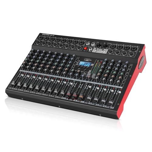 12 Channel Audio Mixer with Bluetooth & 99 DSP Effects - color: 12-Channel