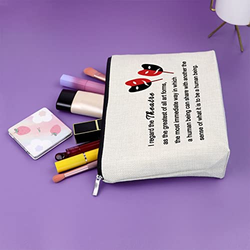 Sazuwu Theatre Drama Makeup Bag - Cosmetic Travel Bag for Actors & Theater Lovers - Appreciation Gift for Dramatists & Birthday, Christmas Gifts - color: Theatre Drama Makeup Bag