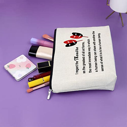 Sazuwu Theatre Drama Makeup Bag - Cosmetic Travel Bag for Actors & Theater Lovers - Appreciation Gift for Dramatists & Birthday, Christmas Gifts - color: Theatre Drama Makeup Bag
