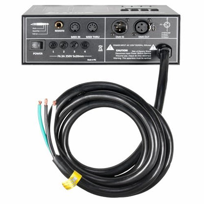 Audiosavings Bundle (1) Elation ADJ Cyber Pack 4-Ch Dimmer/Relay/MIDI DMX Controller Power Pack Bundle with (1) RV RDX3M10 10 Foot 3 Pin DMX Lighting Cable 100% OFC Copper Female 2 Male (Items 2)