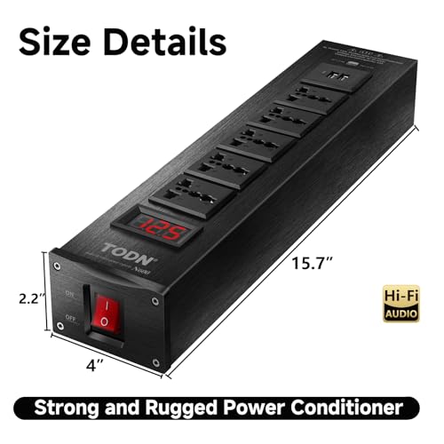 TODN Audio Power Conditioner for Studio - CE-EMC/LVD Certified - N600 | Clean up Power/Noise Reduction/Surge Protection/Improved Performance - size: PC-N600-MAX