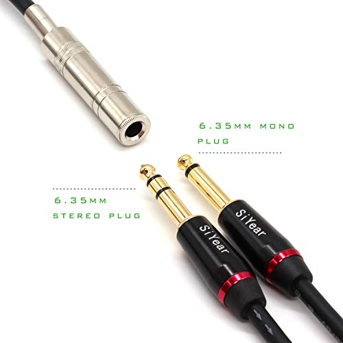 6.35 mm 1/4" Female to XLR Female Adapter Cable,Quarter inch TS/TRS to XLR 3 Pin Interconnect Cable (10Feet) - color: 6.35F-XLRF-3M
