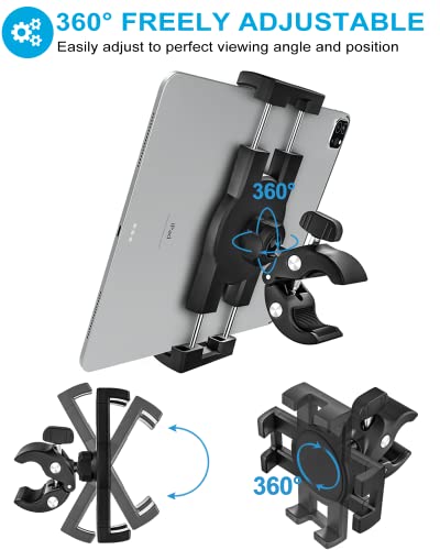Tablet Mic Stand Holder, Microphone Music Tablet Mount with Ultra Stable C-Clamp, Compatible with iPad Pro/Air/Mini, Galaxy Tabs/Z Fold, Fire HD, iPhone, More 4.7-13" Cell Phones and Tablets