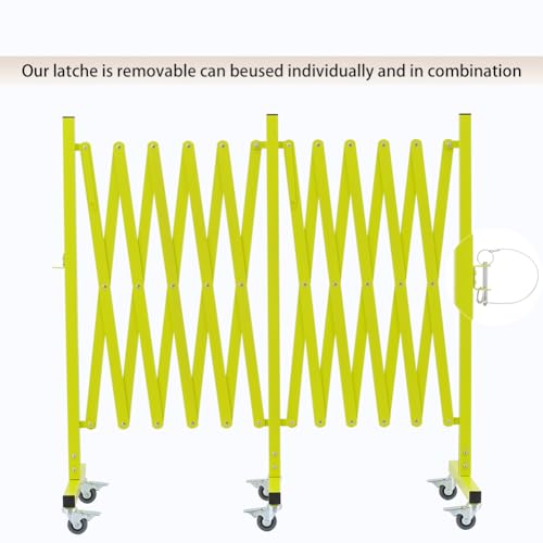 TRUNK Expandable Metal Barricade, 16 FT, Matte Yellow, Folding Security Gate Safety Barrier with Casters, Flexible Mobile Barrier Gate, Adjustable Traffic Fence for School,Shopping mall - size: 16 FT Matte Yellow-41 in(L-H)