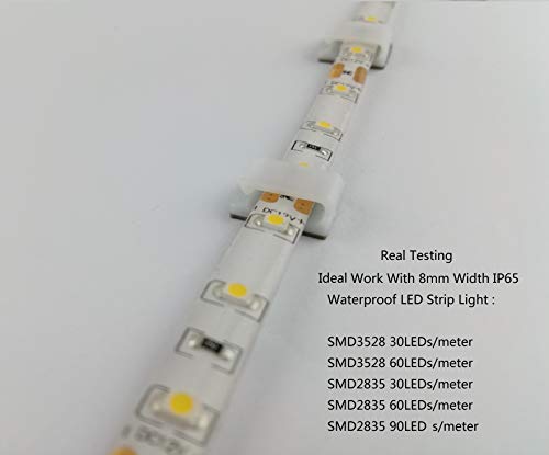Threetwofour Strip Light Clips for 8-10mm Width Cable Clips Wire Holder | Self Adhesive LED Strip Clips LED Tape Light Mounting Clips Cable Clips For Dash Cams Network Cables - color: White