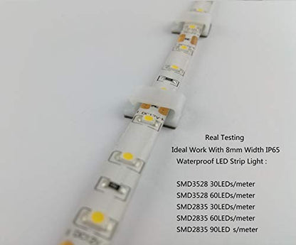 Threetwofour Strip Light Clips for 8-10mm Width Cable Clips Wire Holder | Self Adhesive LED Strip Clips LED Tape Light Mounting Clips Cable Clips For Dash Cams Network Cables - color: White