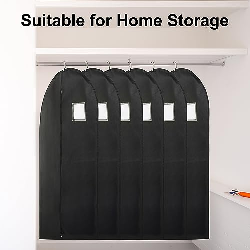 Black Suit Garment Bags, Set of 6 Portable Men's Travel Suit Bags, Waterproof Sturdy Hanging Clothes Pockets for Closet Storage, Business Travel, Clothes, Dress, Shirts (43.3x23.6 inch) - size: 6 Pcs 43.3x23.6 In