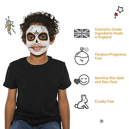 Snazaroo Metallic Face and Body Paint, 18.8g Pot, Electric Green | Non-Toxic Hypoallergenic, Safe, Washable, Face & Body Paint for Halloween, Cosplay Costumes, Dress Up, Parties and Festivals - color: Electric Green, style: 18.8g (0.66-oz) Pot