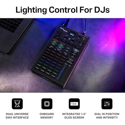 SoundSwitch Control One DMX Lighting Controller | 3-Month Free Trial SoundSwitch Software Access Included, DMX Hardware Support, and Philips Hue Smart Light Support - style: DMX Controller