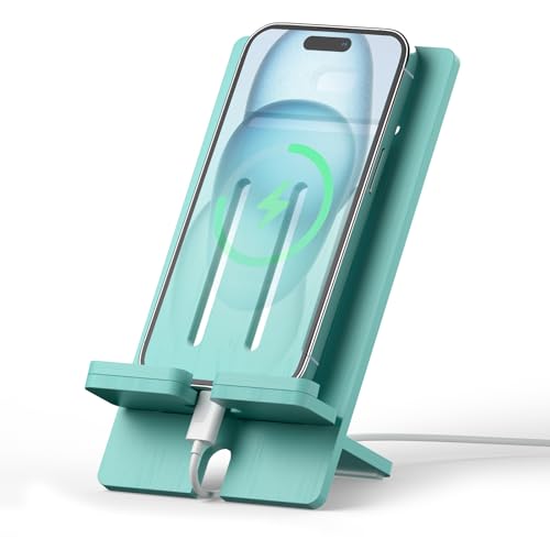 Pezin & Hulin Bamboo Cell Phone Stand, Slim Version-Teal - color: Slim (Teal)