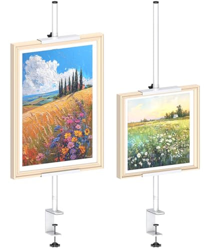 Mondazie Adjustable Tabletop Easel Stand with Clamp for Sign, White - color: White, size: 27.1'' High - Clamp