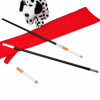4E's Novelty 2 Long Cigarette Holders & 2 Fake Puff Cigarettes with Smoke for Halloween Accessories for Women Costumes Gatsby Roaring 1920s Flapper Costume Photo Prop Cigarettes
