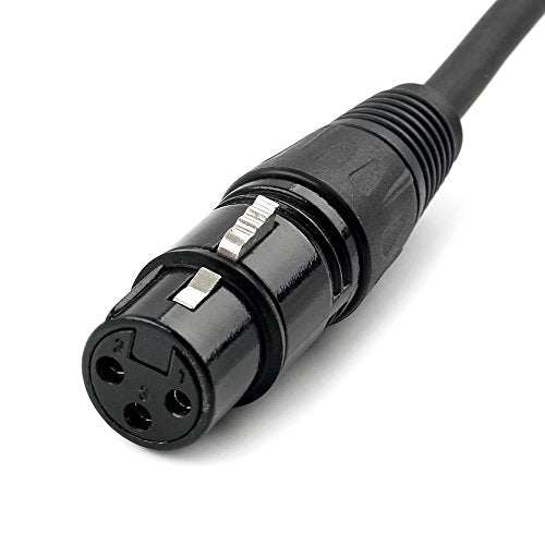 XLR Splitter Cable, 1 Female to 2 Male Patch Microphone Cable XLR Y Splitter Cable Balanced Splitter Cord (3 Pin Male to 1 Female)- 5 Feet - size: 5 Feet