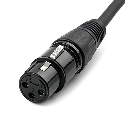 XLR Splitter Cable, 1 Female to 2 Male Patch Microphone Cable XLR Y Splitter Cable Balanced Splitter Cord (3 Pin Male to 1 Female)- 5 Feet - size: 5 Feet
