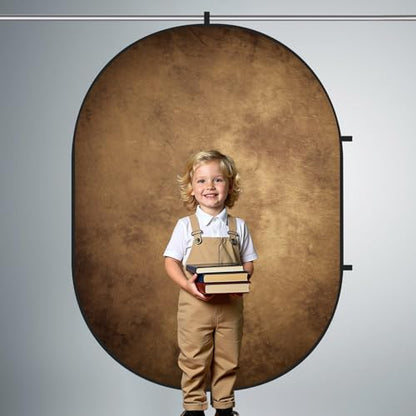 Kate Collapsible Backdrop Grey Brown Self Tape Backdrop 285 | Grey Brown Collapsible Backdrop 5'x6.5' Pop Up Backdrops,for Photography, YouTube Videos, and Live Streaming. - color: CB02