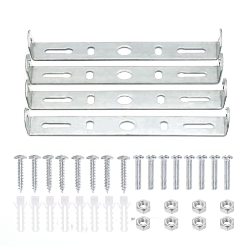 4 Packs Universal Light Fixture Mounting Bracket Square Kit,5.1 inch Ceiling Light Plate Wall Mounting Bracket Crossbar for Chandelier, Outdoor Lighting etc.(130x19.5mm) - size: 130x19.5mm