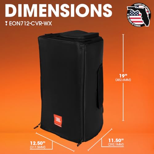JBL Bags Convertible Speaker Cover Designed for JBL EON 712 Powered 12-Inch Loudspeaker (EON712-CVR-WX) - size: 712, style: Weather Proof Cover