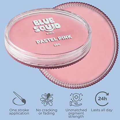 Blue Squid Face Paint Water Based Single Cake Professional Face Paint & Body Paint - Water Activated, Kids Adults Face Painting for Costume, Halloween Makeup, Cosplay - Classic Pink Face Paint 30g - color: Classic Pink 30g