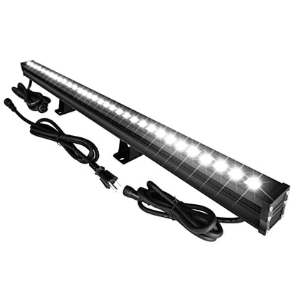 36W LED Wall Washer Light, 5000K Daylight, 4000LM, 10×60° Wide Beam | Linkable 120V Plug-In LED Bar Light, 40" IP65 Waterproof Outdoor Wall Wash Light for Signs, Billboards, Buildings & Garages
