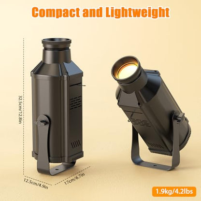 LEKO Profile Stage Spotlights, 100W Cool & Warm White COB Lights,3200K-5600K, Zoom Control & DMX512 Par Ellipsidal Lights, 6CH Manual Focus LED Spotlights for Show Stage Event, 3 Pack