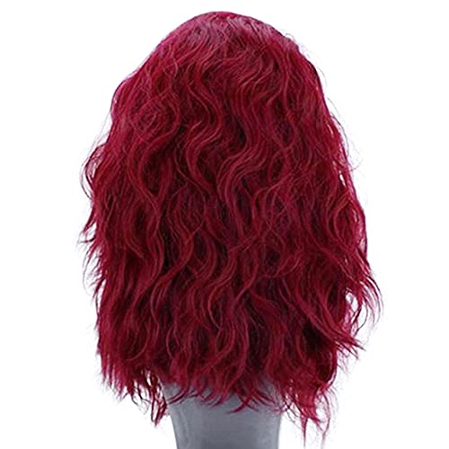 RONGDUOYI RDY Burgundy Hair Wig 24inches Long Body Wave Lace Front Synthetic Wig for Women Wine Red Wavy Lace Frontal Heat Fiber Hair Half Hand Tied Wig Cosplay Daily Use Hair - color: Burgundy-#1557