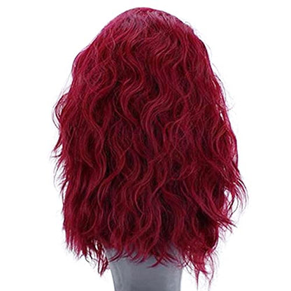 RONGDUOYI RDY Burgundy Hair Wig 24inches Long Body Wave Lace Front Synthetic Wig for Women Wine Red Wavy Lace Frontal Heat Fiber Hair Half Hand Tied Wig Cosplay Daily Use Hair - color: Burgundy-#1557