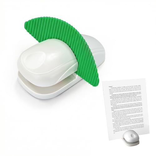 Plastic Document Holder for Typing, Portable Paper Stand with Non-Slip Base for A4 Paper, Compact Reading Clip Holder for Office Desk, Computer, Bank - Green - color: Green