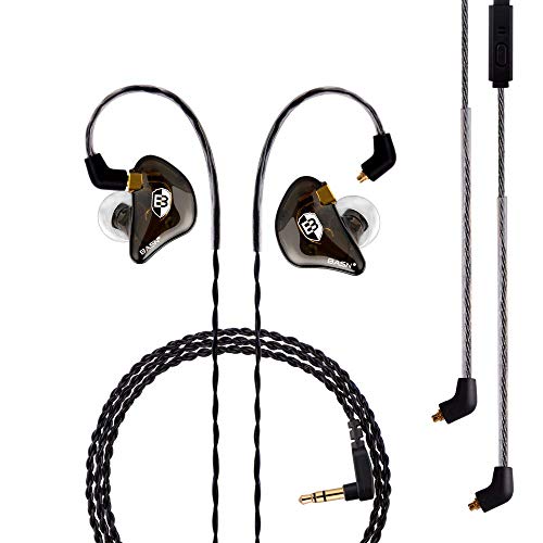 BASN Bsinger Pro in Ear Monitor,Dual Drivers IEM Earphones for Musicians - color: Brown