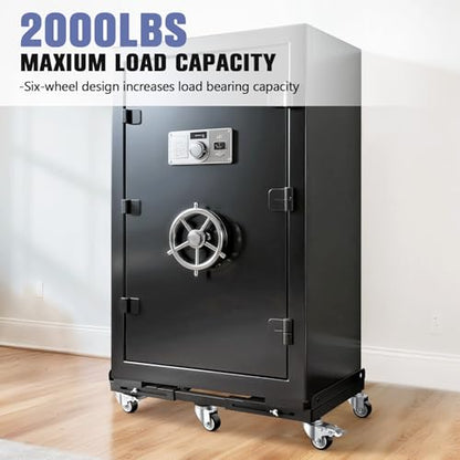 KEDSUM 2000LBS Heavy Duty Moving Dolly with 6 Swivel Wheels, Furniture Dolly with 100% Thicken Steel Frame, Expandable Appliance Dolly Cart Up to 43.6" Wide, All Terrain Used for Building Materials - size: 2.5“ wheel