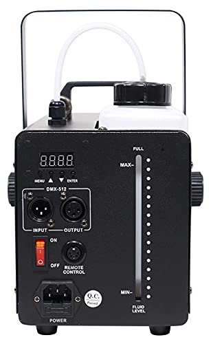 Rockville R1200L LED Fog Machine with RFJG Gallon Fog Fluid, 7-Channel DMX | 7-Channel DMX, 3-in-1 LEDs, Strobe Effect, Wired Remote, Wireless Timer Remote, 1-Gallon Fog Fluid, DJ/Stage Use, 2-Items