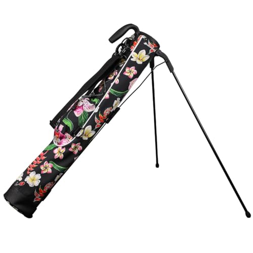 Orlimar Pitch ‘N Putt Lightweight Golf Stand Bag for Men & Women - color: Hibiscus Flowers
