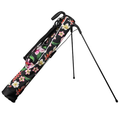 Orlimar Pitch ‘N Putt Lightweight Golf Stand Bag for Men & Women - color: Hibiscus Flowers