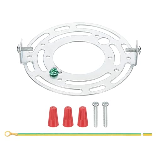 PATIKIL 105mm (4.1") Universal Light Fixture Mounting Bracket Kit, Light Crossbar Round Ceiling Plate with Screw for Wall Lights Ceiling Lighting Pendant Chandelier - size: 105mm
