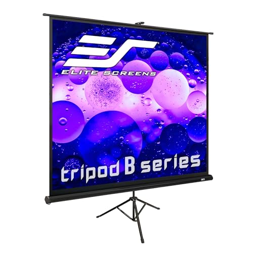 Elite Screens Tripod B, 85-INCH 1:1, Lightweight Pull Up Foldable Stand, Manual, Movie Home Theater Projector Screen, 4K / 8K Ultra HDR 3D Ready, US Based Company 2-YEAR WARRANTY, T85SB, black - size: 85"/ 1:1, style: Tripod B