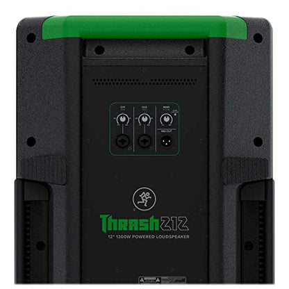 Mackie Thrash 212 1300-watt 12-inch Powered Loudspeaker with 12" Woofer, 1" Titanium Compression Driver, and Thermal Limiter with EMB Speaker Stand and Cable Thrash212 Bundle