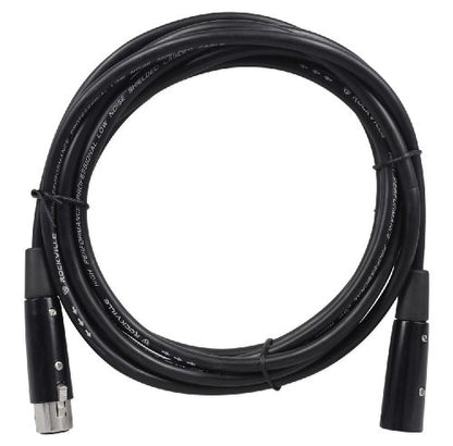 Rockville RDX5M10 10' 5-Pin Male-Female DMX Lighting Cable, 100% OFC Copper - size: 10 Ft- 5 Pin
