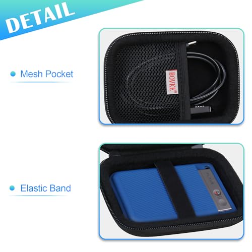 BOVKE Carrying Case for PLAUD Note AI Voice Recorder and Magnetic Protective Case, PLAUD Note Digital Audio Recorder Storage Bag Holder with Extra Space for Charging Cables, Magnetic Ring, Black