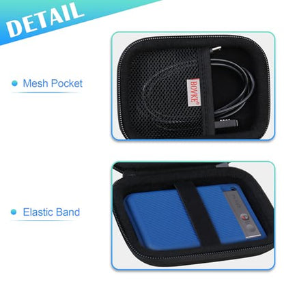BOVKE Carrying Case for PLAUD Note AI Voice Recorder and Magnetic Protective Case, PLAUD Note Digital Audio Recorder Storage Bag Holder with Extra Space for Charging Cables, Magnetic Ring, Black