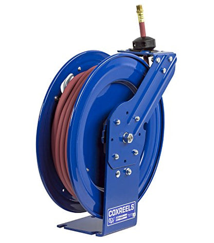 Coxreels P-LP-135 Low Pressure Retractable Air/Water Hose Reel: 1/4" I.D., 35' Hose Capacity, with Hose, 300 PSI, Made in USA - size: 1/4", style: 35'