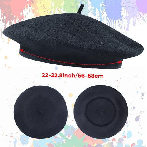 Kyson Artist Costume for Adult 8 Pcs Painter Halloween Dress Up with Beret Apron Palette Paint Brushes Earrings Bandana Beard - color: Black Art Apron