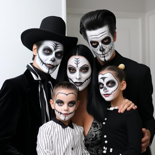 SUNNYVALE Halloween Clown Black Face Body Paint Stick Cream, Eye Black for Adults Softball Baseball Football Sport, Non-Toxic Hypoallergenic Eyeblack Foundation Makeup for Skeleton Cosplay Costume - color: Black