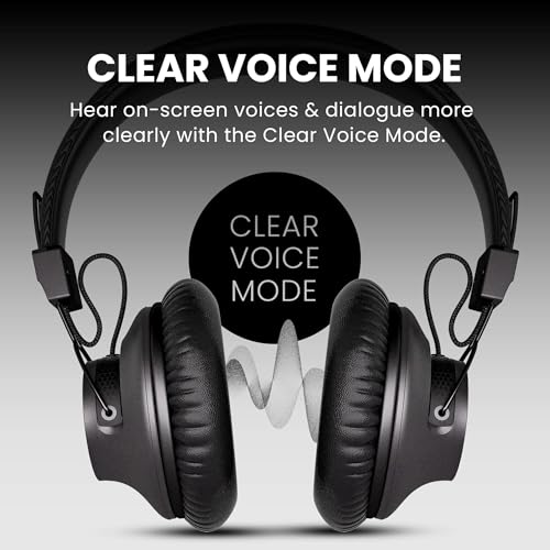 Avantree Audition 3 - Bluetooth Over-Ear Headphones with Charging Dock | 50-hour battery, aptX Adaptive and clear calls, compatible with Bluetooth TVs, phones and computers - style: Audition 3