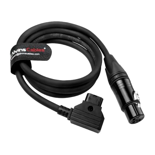 Alvin's Cables D-tap to XLR 3 Pin Female Power Cable for SmallRig RC 120B Video Light, Ultra Soft 1M/39.4inches