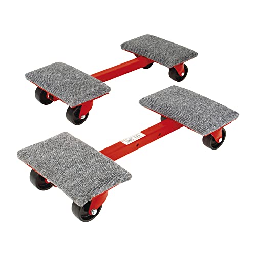 Roberts 10-575 Heavy Cargo Moving Dollies with 1,000-Pound Capacity and Ball Bearing Wheels, 2-Pack, Red