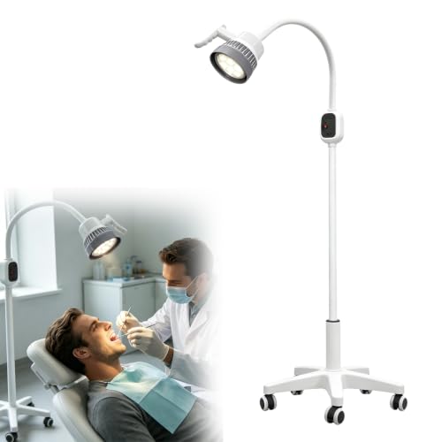 12W LED Medical Exam Light Surgical Examination Lamp with 360° Adjustable Illumination, Floor Stand Type Dental-Oral & Gynaecology Outpatient Cold Light Lamp (12W)