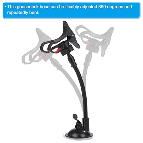 PATIKIL 24" Microphone Gooseneck, 1Pcs 5/8"-27 Thread Metal Universal Hose Flexible Arm Gooseneck Tube Extension for Multifunction DIY, Black - color: Black, size: 24"