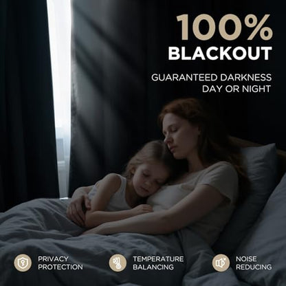 Joydeco 100% Blackout Curtains Velvet Black Out Curtain 90 Inch Drapes - color: Black, size: 42"W x 90"L (Pack of 2)