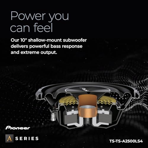 Pioneer A-Series TS-A2500LS4 Shallow-Mount 10" Subwoofer 1200W Max - size: 10" - 1200W, style: Shallow Mount Component Subwoofer