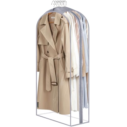 BALEINE 1PK Clear Garment Bags for Hanging Clothes, 48" Dress Suit Bag - color: Clear, size: 48" 10.5" Wide 1PK